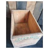 Vintage Wooden Nitro Kleanbore Box in Good Solid Condition