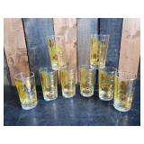 Vintage Bartlett Collins Mid Century Under the Sea 22K Gold Glasses