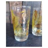 Vintage Bartlett Collins Mid Century Under the Sea 22K Gold Glasses