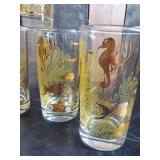 Vintage Bartlett Collins Mid Century Under the Sea 22K Gold Glasses