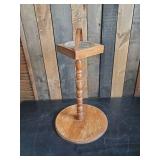 Awesome Wood Standing Ashtray and Glass Ashtray