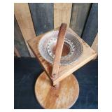 Awesome Wood Standing Ashtray and Glass Ashtray