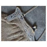 Antique Art Deco 20th Century Silver Mesh Purse