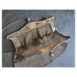 Antique Art Deco 20th Century Silver Mesh Purse