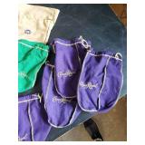 Crown Royal Bags of different Styles and Colors One is a Suede Bag all in good condition