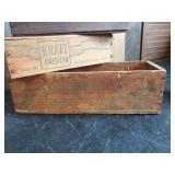 6 Vintage Wooden Cheese Box Lot