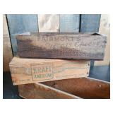 6 Vintage Wooden Cheese Box Lot