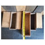 6 Vintage Wooden Cheese Box Lot
