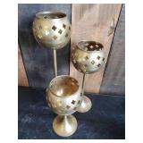 Brass Décor Lot   Heavy duty Pineapple, and 3 Candle Sconces