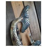 Gorgeous Large Metal Swimming Mermaid with Sea Turtle