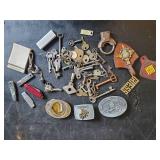 Vintage Lot of smalls,   Keys, Belt buckles, Pocket knives and much more