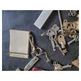 Vintage Lot of smalls,   Keys, Belt buckles, Pocket knives and much more