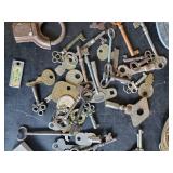 Vintage Lot of smalls,   Keys, Belt buckles, Pocket knives and much more
