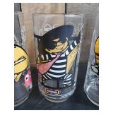 Vintage Ronald McDonald Glasses, Hamburgler, Mayor McCheese, and Ronald himself