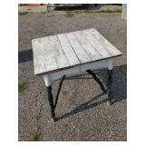 Very Cool Great Patina Wooden Table  This is such a Cool Looking Table
