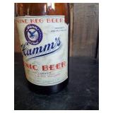 Amber Glass Hamms Picnic Beer Bottle with Topper