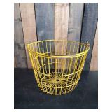 Vintage Yellow Egg Basket