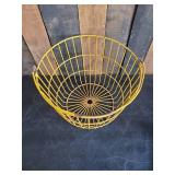 Vintage Yellow Egg Basket