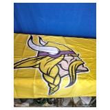 2 Vikings Flag and a Vikings NWA Football 2 Vikings Flag and a Vikings NWA Football