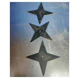 3 Throwing Knifes and 3 Throwing Stars 3 Throwing Knifes and 3 Throwing Stars