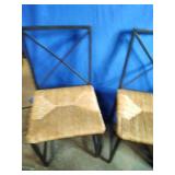 4 Wicker and Metal Chairs 4 Wicker and Metal Chairs