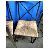 4 Wicker and Metal Chairs 4 Wicker and Metal Chairs