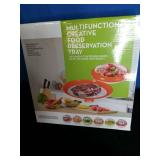 Multifunctional Food Preservation Tray and "Our Table Mandoline" Slicer - Unused Multifunctional Food Preservation Tray and "Our Table Mandoline" Slicer - Unused