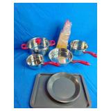 MegaChef 18-Pc. Nonstick Stainless Steel and Aluminum Cookware Combo Set MegaChef 18-Pc. Nonstick Stainless Steel and Aluminum Cookware Combo Set