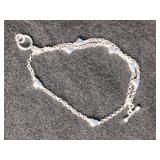 Silvertone Heart Charm Bracelet Silvertone Heart Charm Bracelet