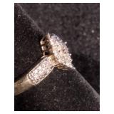 10K Gold 1/5 ct tw Diamond Marquise-Design Ring 10K Gold 1/5 ct tw Diamond Marquise-Design Ring