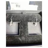 Rhodium Over 10K White Gold 1/4 ct tw Lab-Grown Diamond Drop Earrings Rhodium Over 10K White Gold 1/4 ct tw Lab-Grown Diamond Drop Earrings