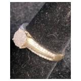 10K Yellow Gold 1/5 ct tw Diamond Ring - Size 8 10K Yellow Gold 1/5 ct tw Diamond Ring - Size 8