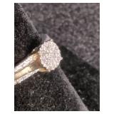 10K Yellow Gold 1/5 ct tw Diamond Ring - Size 8 10K Yellow Gold 1/5 ct tw Diamond Ring - Size 8