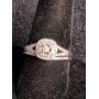 Tiara Rhodium Over Sterling Silver 1/2 ct tw Diamond Double Halo Bridal Ring Set - Size 10