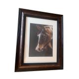 Framed Original Artwork of Horse Portrait