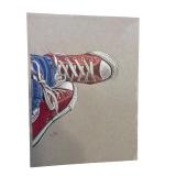 Original Artwork of Red Converse Sneakers