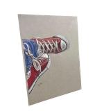 Original Artwork of Red Converse Sneakers