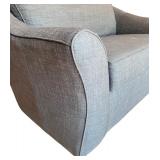 Comfortable Gray Upholstered Loveseat