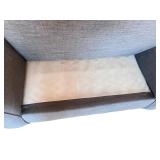 Comfortable Gray Upholstered Loveseat