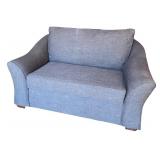 Comfortable Gray Upholstered Loveseat