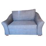 Comfortable Gray Upholstered Loveseat