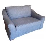 Comfortable Gray Upholstered Loveseat