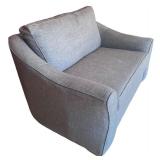 Comfortable Gray Upholstered Loveseat