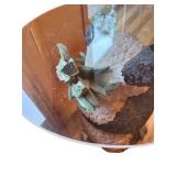 Panda Bear Side Table with Glass Top