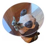 Panda Bear Side Table with Glass Top