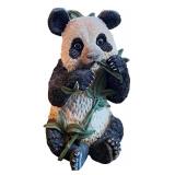 Panda Bear Side Table with Glass Top