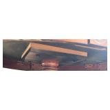 Round Wood Pedestal Table with Decorative Base