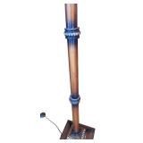 Elegant Torchiere Floor Lamp with Glass Shade