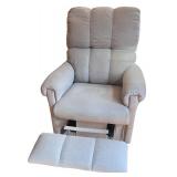 Comfortable Beige Recliner Chair with Padded Back