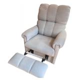 Comfortable Beige Recliner Chair with Padded Back